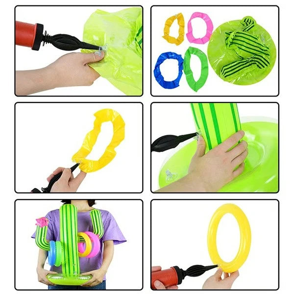 Ring Toss Game Inflatable Cactus Quick Inflate Pool & Beach