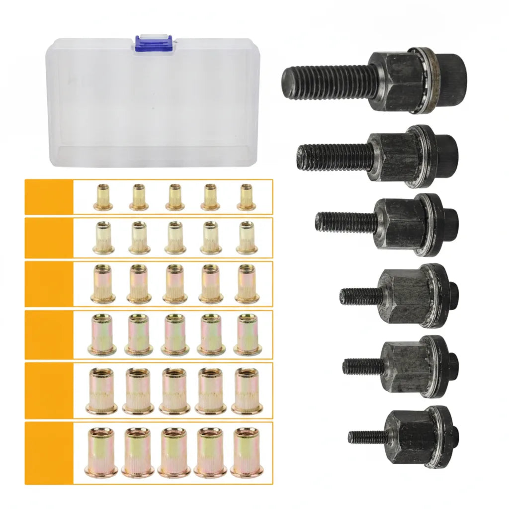Rivet Nut Set M3-M10 With Screws & Storage Box