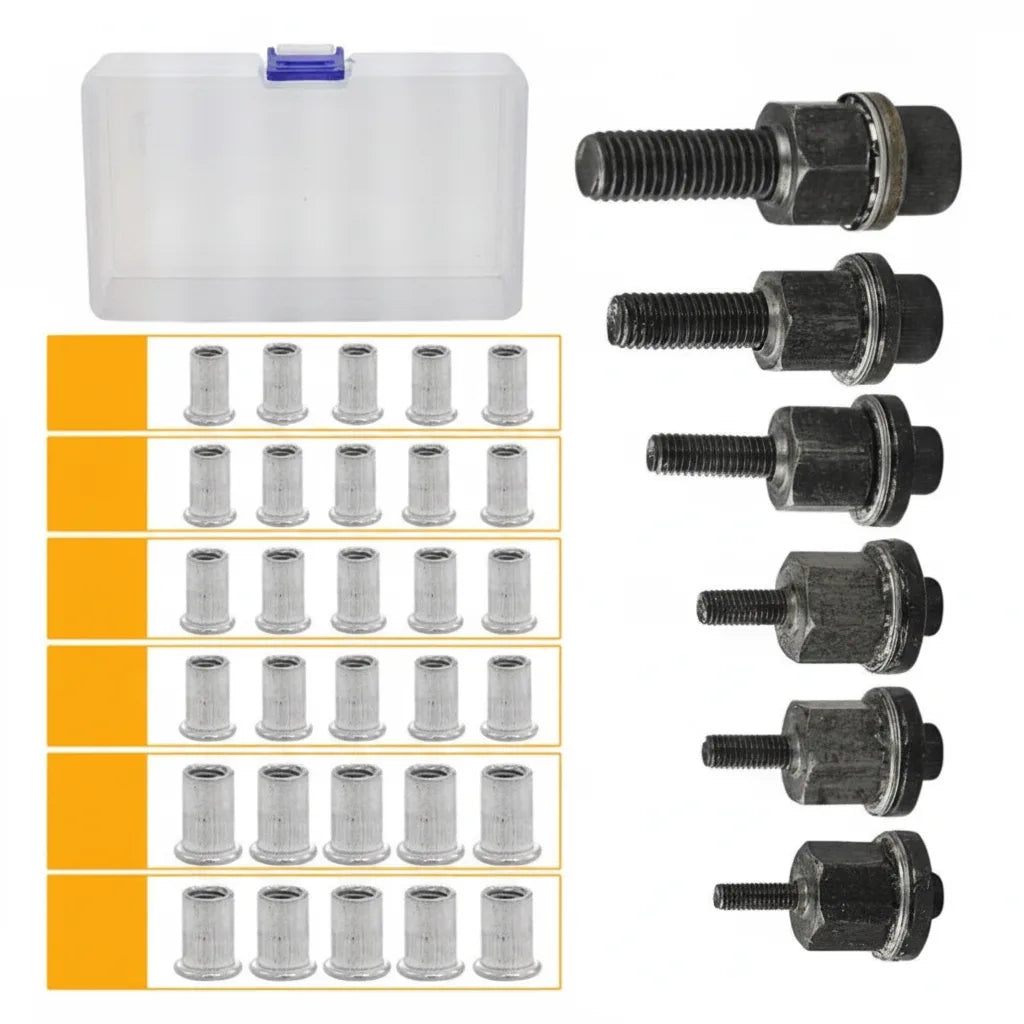 Rivet Nut Set M3-M10 With Screws & Storage Box