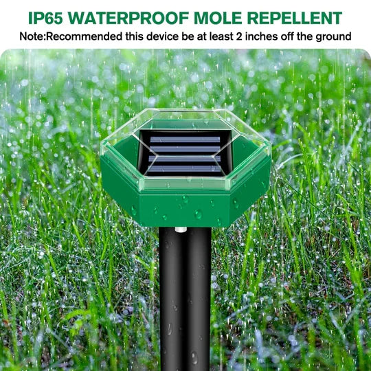 Rodent Repeller Solar-Powered Ultrasonic Spikes Weather-Resistant