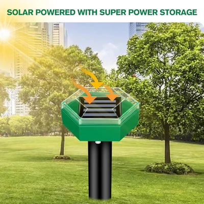 Rodent Repeller Solar-Powered Ultrasonic Spikes Weather-Resistant