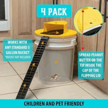 Rodent Trap Bucket Lid Auto-Reset Fits 5-Gallon Buckets