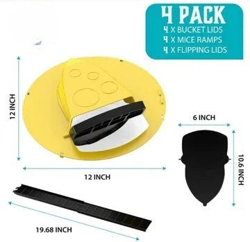 Rodent Trap Bucket Lid Auto-Reset Fits 5-Gallon Buckets