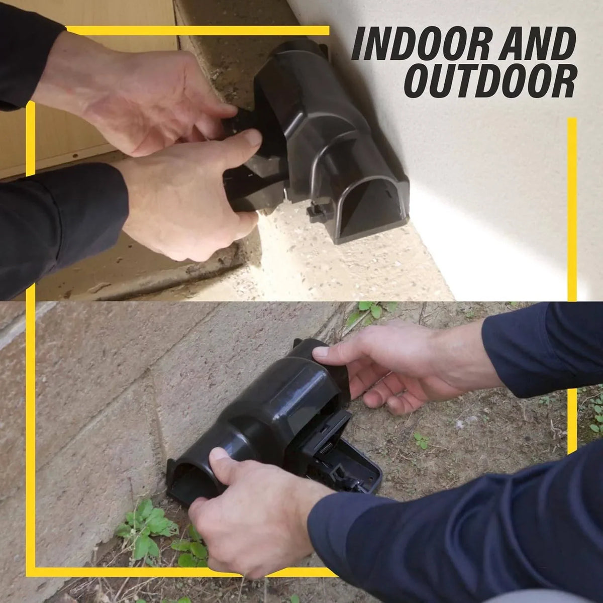 Rodent Trap Enclosed Snap Mechanism Hands-Free Setup