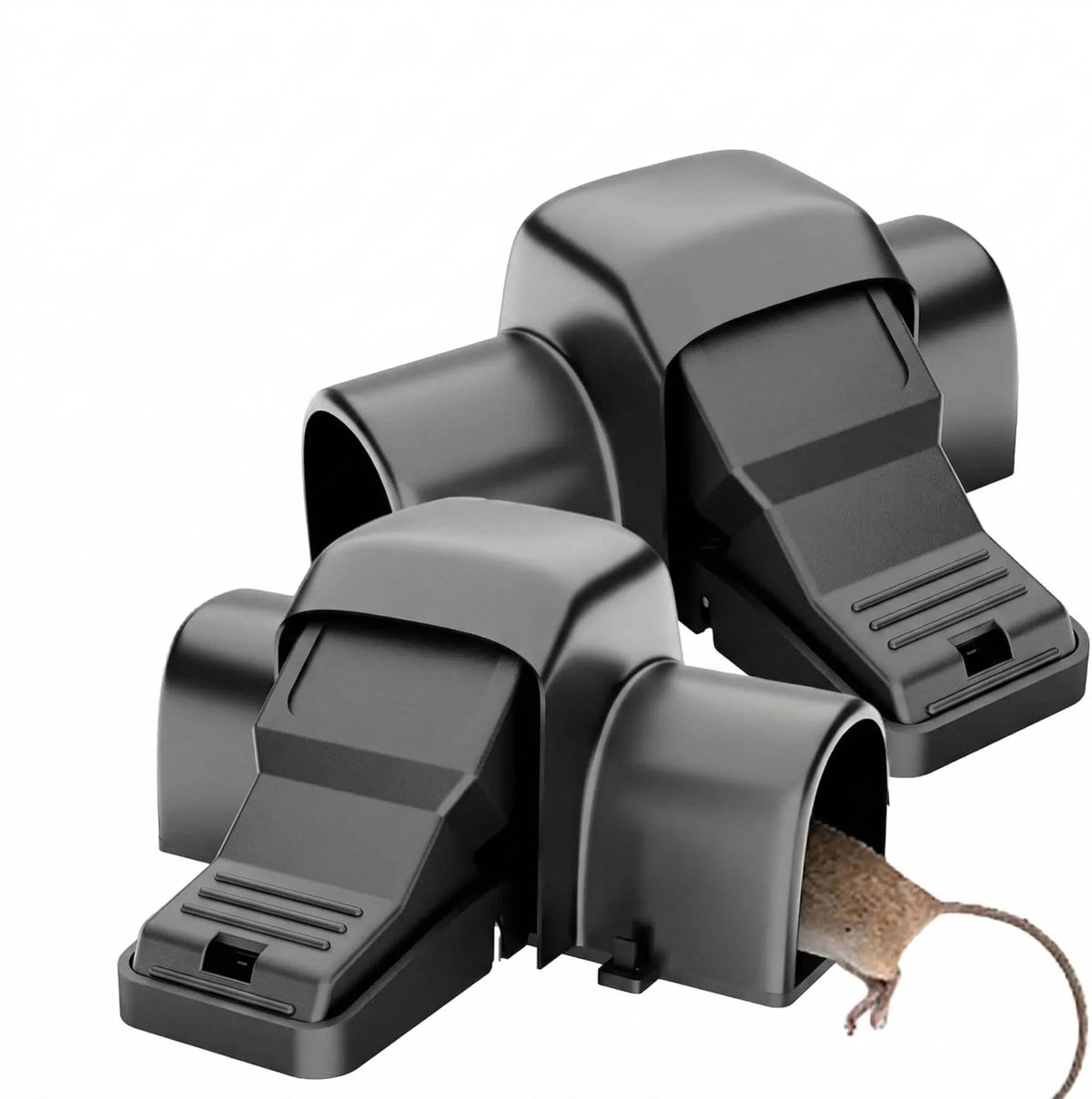Rodent Trap Enclosed Snap Mechanism Hands-Free Setup