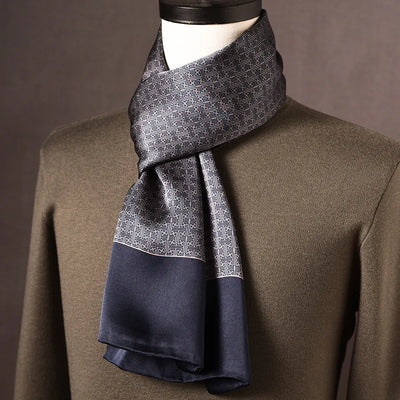 Scarf Mulberry Silk Double-Layer Polka Dot