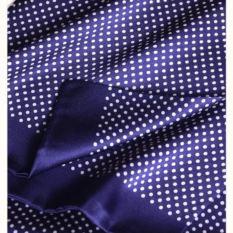 Scarf Mulberry Silk Double-Layer Polka Dot