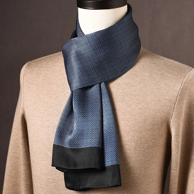 Scarf Mulberry Silk Double-Layer Polka Dot