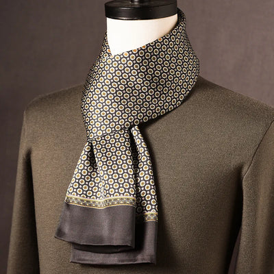 Scarf Mulberry Silk Double-Layer Polka Dot