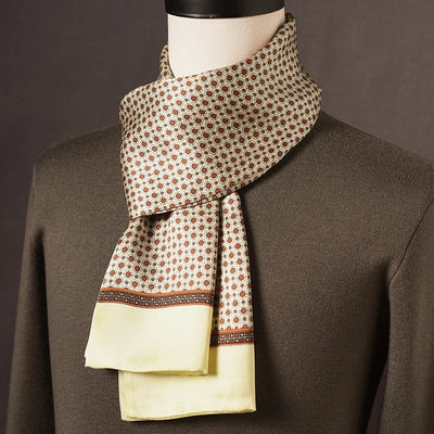 Scarf Mulberry Silk Double-Layer Polka Dot
