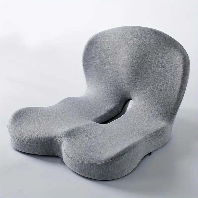 Seat Cushion Ergonomic Cutout Memory Foam Non-Slip Base