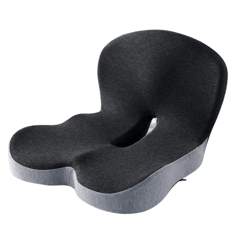 Seat Cushion Ergonomic Memory Foam Non-Slip & Washable Cover