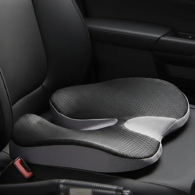 Seat Cushion Memory Foam Breathable Removable Cover Non-Slip Base
