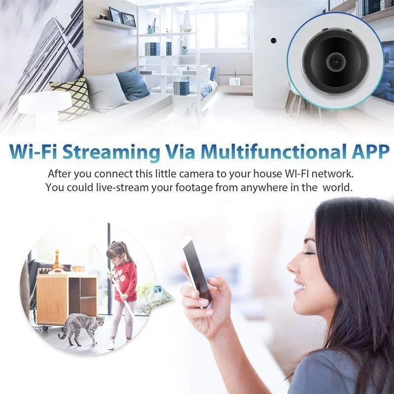 Security Camera 1080p Wi-Fi Magnetic Mount Night Vision