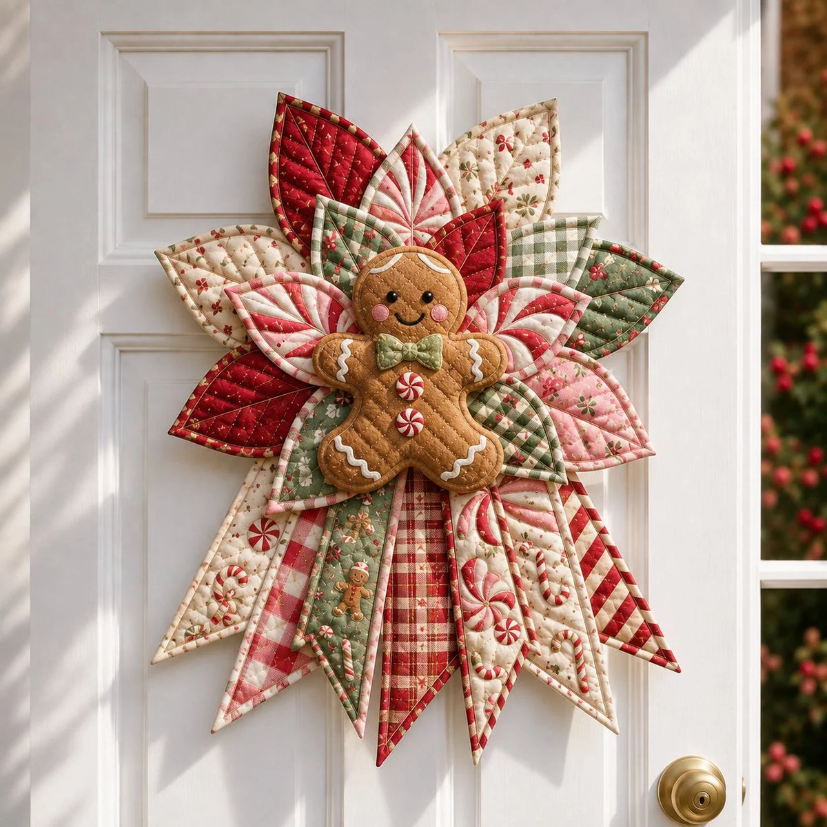 Sewing Kit Christmas Door Hanging Quilted Beginner-Friendly