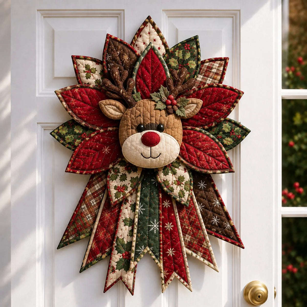 Sewing Kit Christmas Door Hanging Quilted Beginner-Friendly