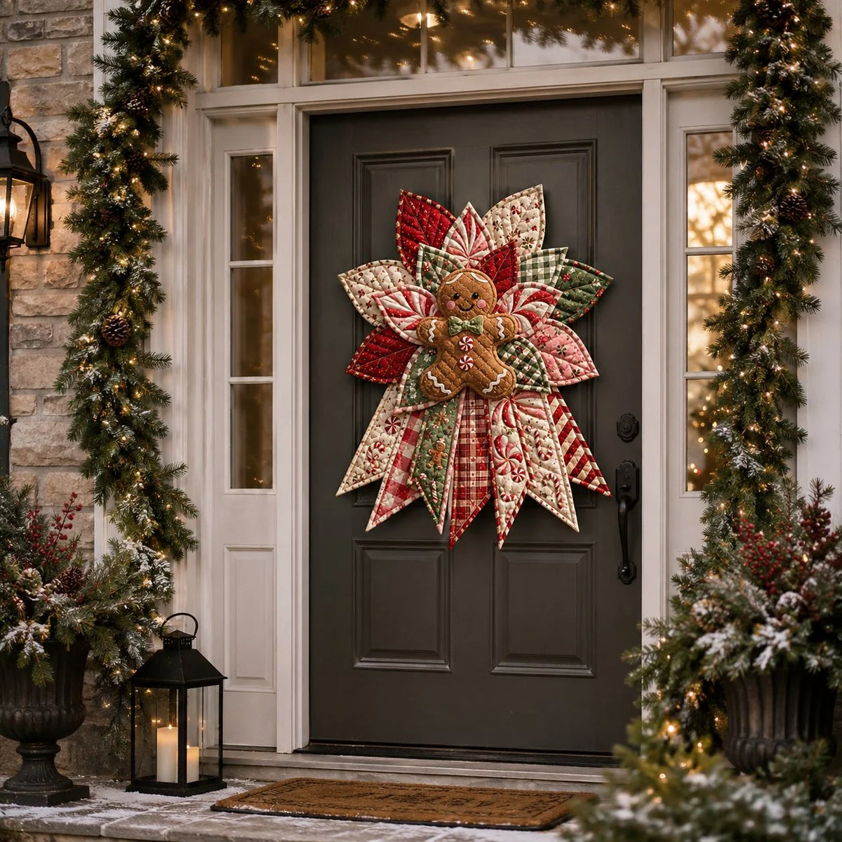 Sewing Kit Christmas Door Hanging Quilted Beginner-Friendly