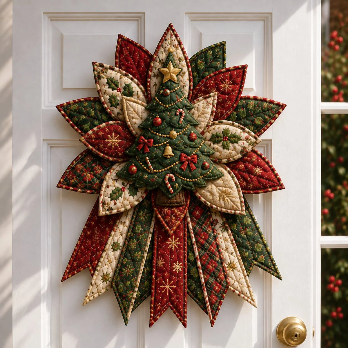 Sewing Kit Christmas Door Hanging Quilted Beginner-Friendly