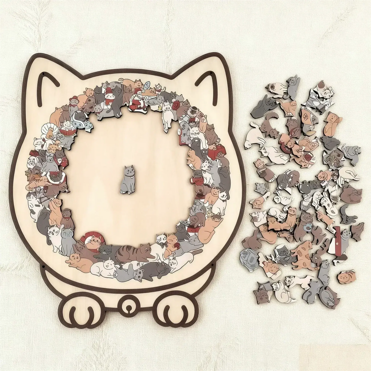 Shaped Puzzle Cat Silhouette 135 Irregular Pieces