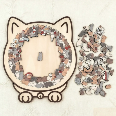 Shaped Puzzle Cat Silhouette 135 Irregular Pieces