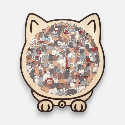 Shaped Puzzle Cat Silhouette 135 Irregular Pieces