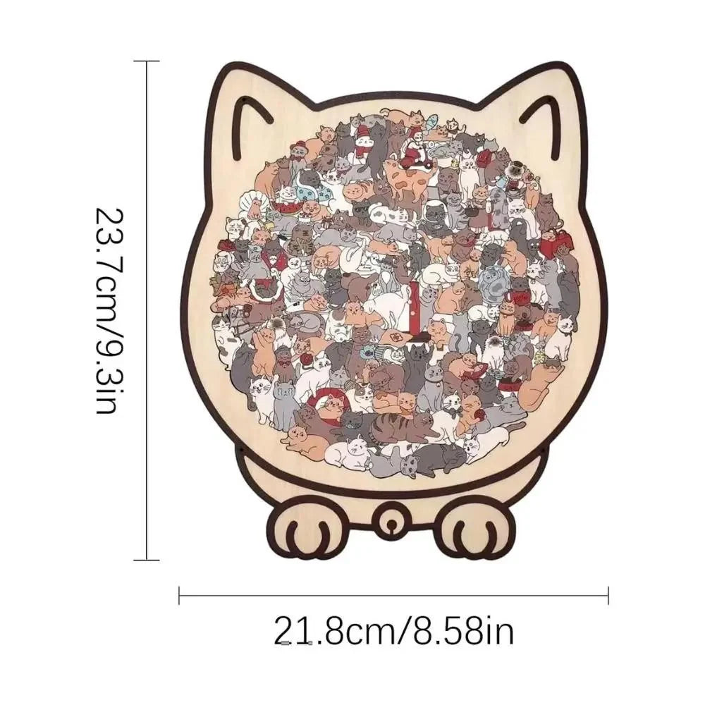 Shaped Puzzle Cat Silhouette 135 Irregular Pieces