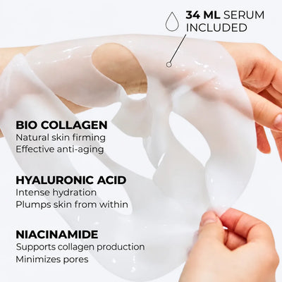 Sheet Mask Organic Collagen Hyaluronic Acid Niacinamide