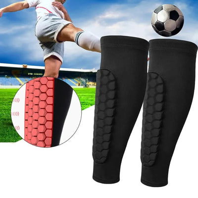 Shin Guards Honeycomb Cushioning & Compression Fit