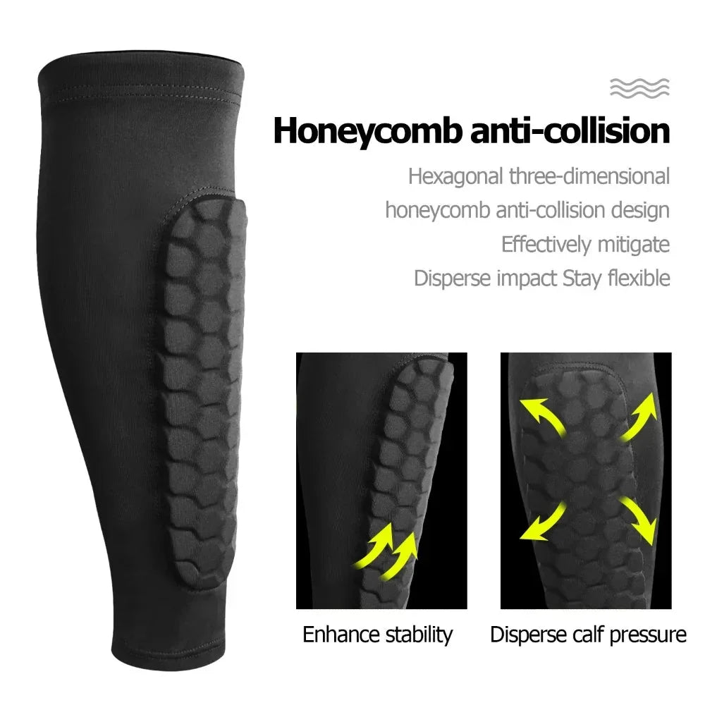 Shin Guards Honeycomb Cushioning & Compression Fit
