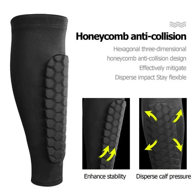 Shin Guards Honeycomb Cushioning & Compression Fit
