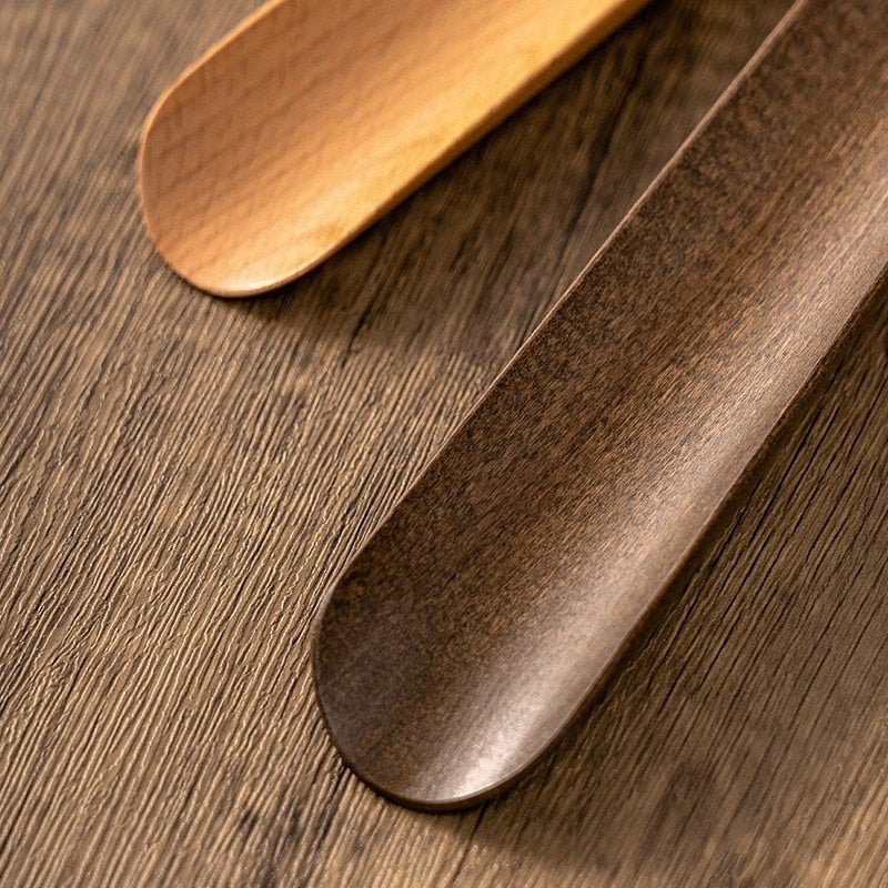 Shoe Horn Long Handle Solid Wood Magnetic Wall Mount