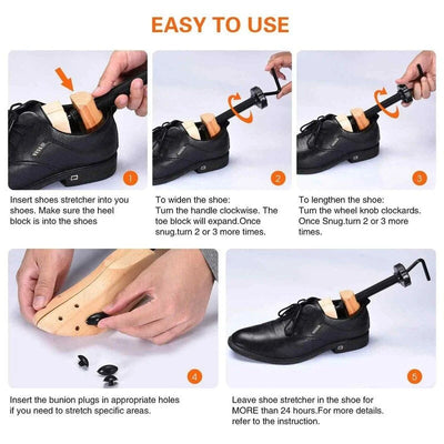 Shoe Stretcher Adjustable Length & Width Pressure-Point Balls