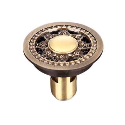 Shower Drain Brass Antique Finish Odor-Reducing 4 Inch