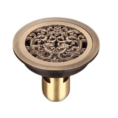 Shower Drain Brass Antique Finish Odor-Reducing 4 Inch