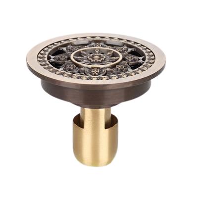 Shower Drain Brass Antique Finish Odor-Reducing 4 Inch