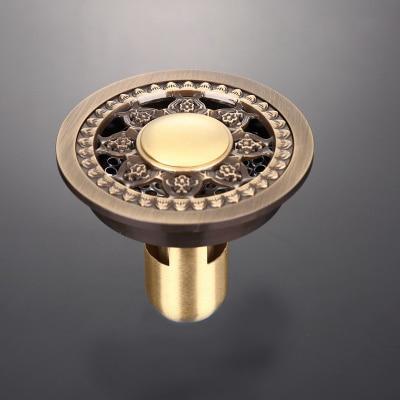 Shower Drain Brass Antique Finish Odor-Reducing 4 Inch