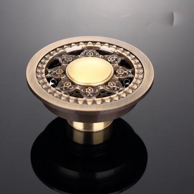 Shower Drain Brass Antique Finish Odor-Reducing 4 Inch