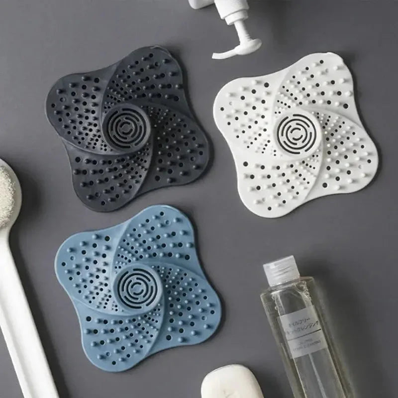 Shower Drain Hair Catcher Spiral Design Suction Cup Base