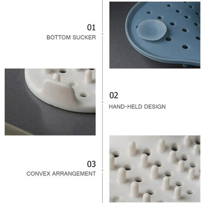 Shower Drain Hair Catcher Spiral Design Suction Cup Base