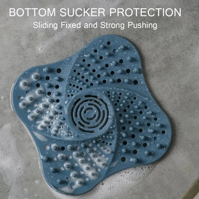 Shower Drain Hair Catcher Spiral Design Suction Cup Base