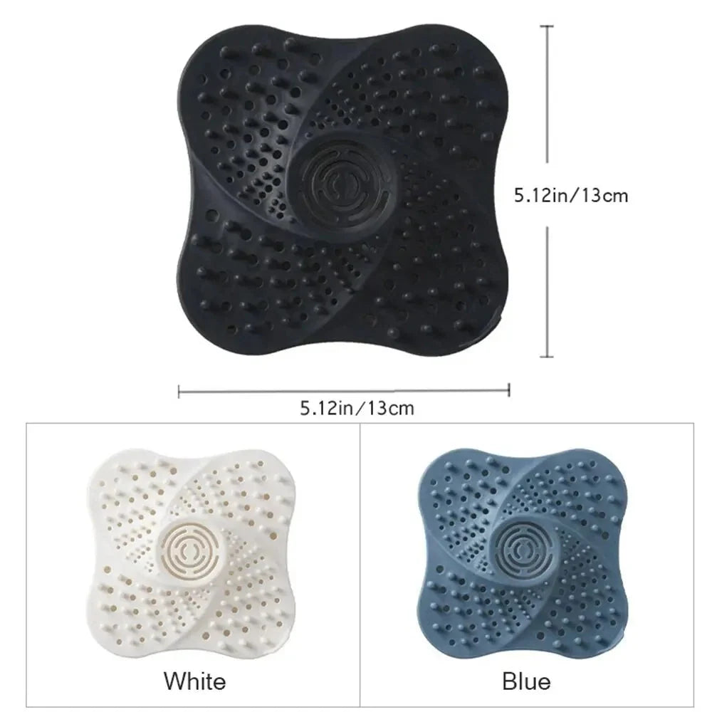 Shower Drain Hair Catcher Spiral Design Suction Cup Base
