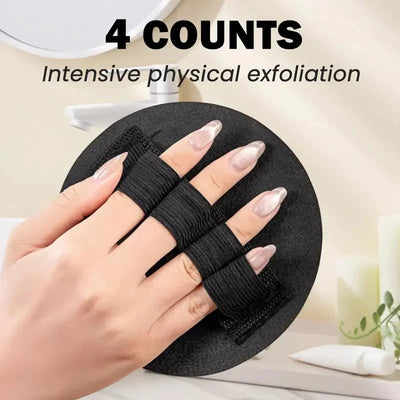 Shower Finger Sponges Soft Rubber Gentle Exfoliating 4 Pack