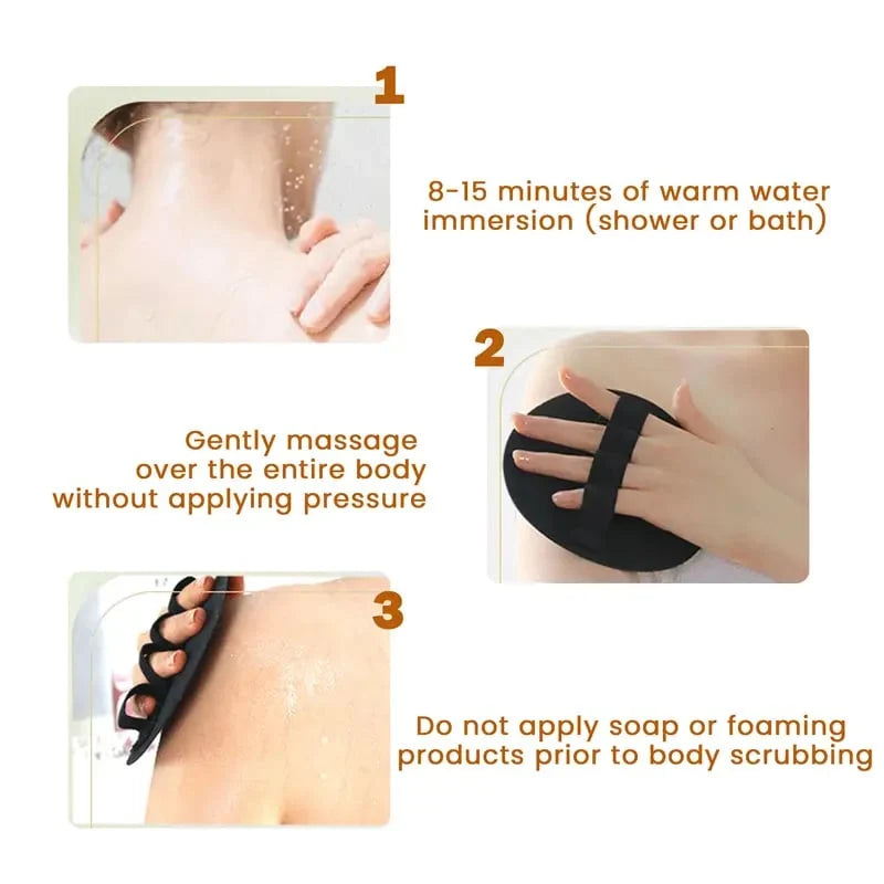 Shower Finger Sponges Soft Rubber Gentle Exfoliating 4 Pack