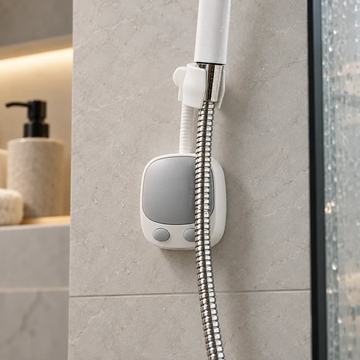 Shower Head Holder 360° Adjustable Adhesive Wall Mount