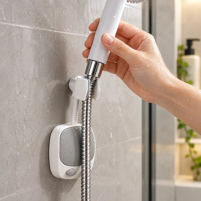 Shower Head Holder 360° Adjustable Adhesive Wall Mount