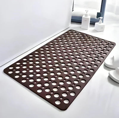 Shower Mat Textured Non-Slip Suction Backing Water-Drain Design