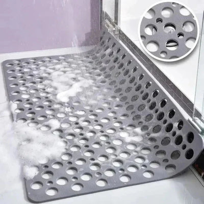 Shower Mat Textured Non-Slip Suction Backing Water-Drain Design