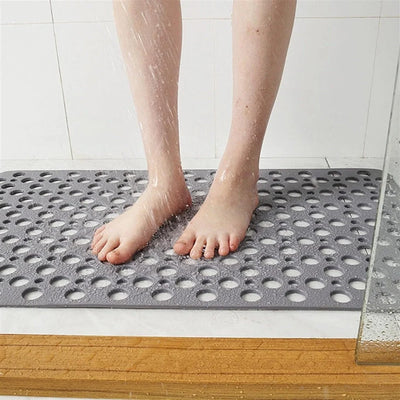 Shower Mat Textured Traction Grooves Heat-Resistant