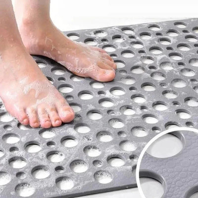 Shower Mat Textured Traction Grooves Heat-Resistant