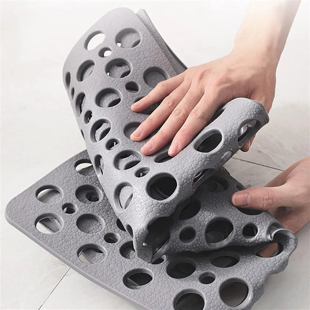 Shower Mat Textured Traction Grooves Heat-Resistant